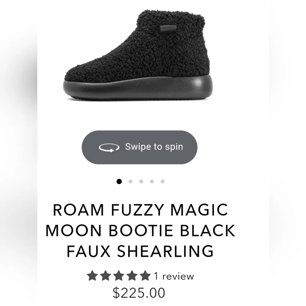 ROAM sz 9 fuzzy magic moon platform bootie. Faux sherling. Trendy! Comfortable!